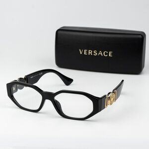 Versace Women Black Geometric Eyeglasses VE3320U GB1 BRAND NEW